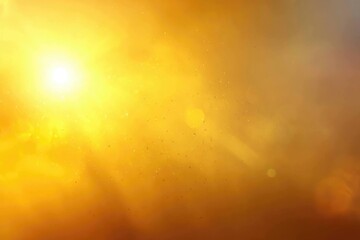 Golden Sunlight Over Warm Cloudy Sky