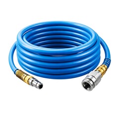Blue Air Hose Isolated on White