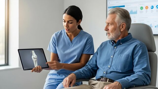 Explaining Footwear Options to an Elderly Patient in a Healthcare Setting