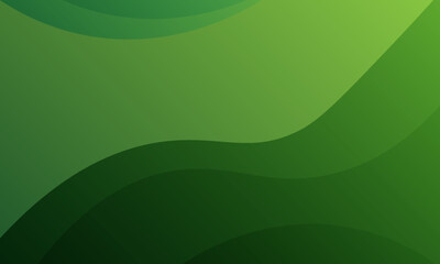 Abstract green wavy background. Vector illustration design