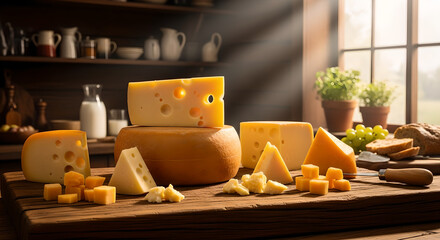 Cheese Variety Natural Light Dairy Food