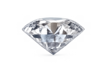 Diamond gemstone sparkling, reflecting light from its facets. Symbolizing luxury, wealth, and elegance on a transparent background
