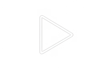 Play icon in a white outline, symbolizing media playback, start button for video content and user interface design