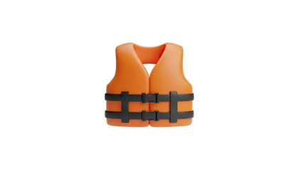 Orange Life Vest with Buckles