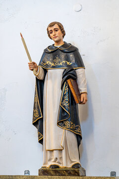  Resin statue of Saint Gon&ccedil;alo inside the Church of Bom Jesus in the parish of Rabo de Peixe, S&atilde;o Miguel, Azores, Portugal.