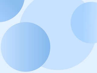 Abstract light blue overlapping circles background. Soft geometric round shape pattern design. Modern minimalist blue bubble texture