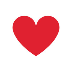 Red heart shape vector icon
