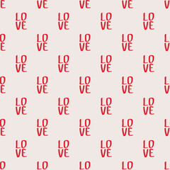 Love text vector seamless pattern