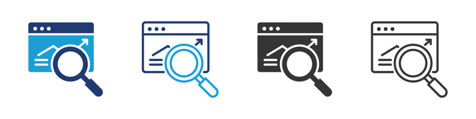 Research icon set collection multi-style.