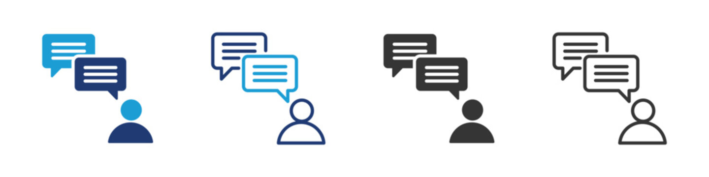 Consulting icon set collection multi-style.