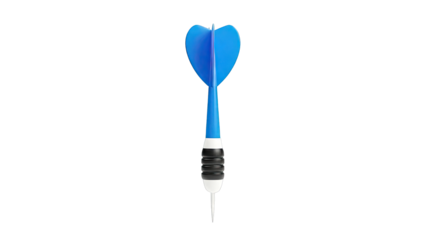 Blue Dart with White Tip and Black Grip