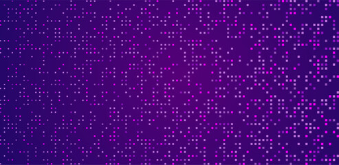Abstract tech pixel purple background. Vector illustration