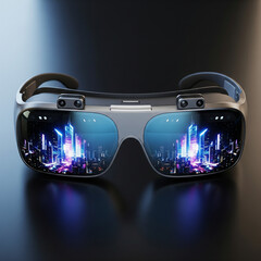 sunglasses on black background