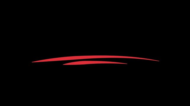 Red underline animation, 4k video
