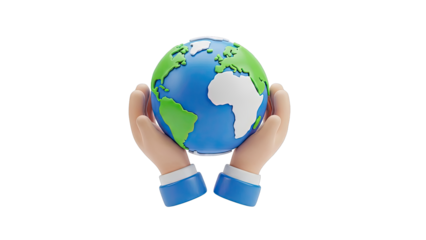 Hands Holding Planet Earth