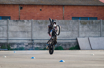 Wheelie Trick by Professional Biker
