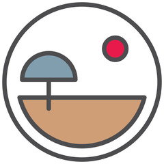 beach icon line color