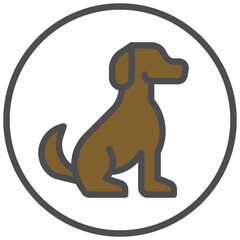 dog icon line color