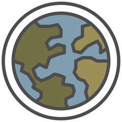 earth icon line color