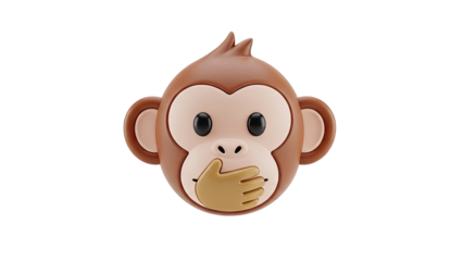 Monkey Emoji Covering Mouth