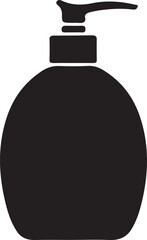 Fototapeta premium Black Plastic Bottle with Flip Cap and Nozzle