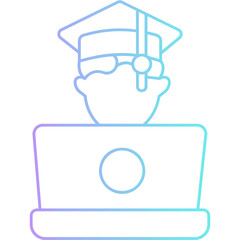 Online Graduation Icon