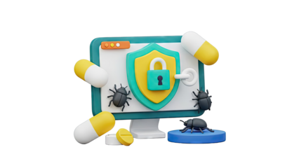 Cybersecurity and Malware Protection Concept