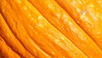 Close-up of a Pumpkins Textured Surface - A Harvest of Autumnal Beauty.