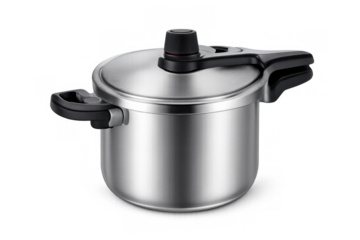 Stainless steel pressure cooker for fast healthy cooking, kitchen appliance for preparing meals