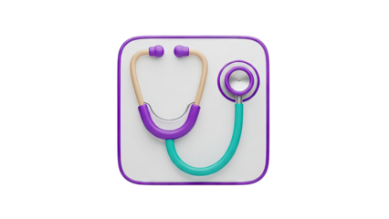 3D Icon of a Stethoscope