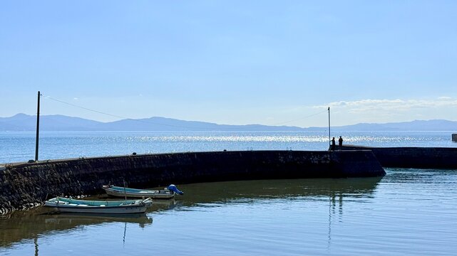 Beautiful panoramic view of the sea in Nagasaki, Japan