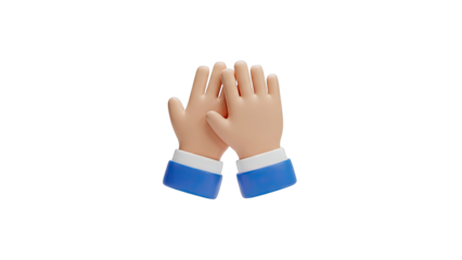 3D Cartoon Hands Clapping