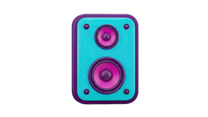 Colorful 3D Speaker Icon