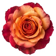 Exquisite Red-Orange Rose Blossom