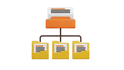 Hierarchical Folder Structure Icon