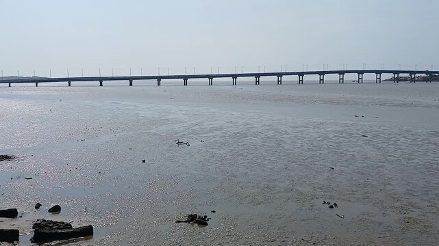 The S&atilde;o Francisco or Governor Jos&eacute; Sarney bridge, over the Anil river, in the city of S&atilde;o Luis, capital of the state of Maranh&atilde;o, Northeast Brazil