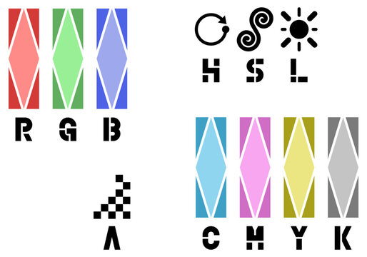 RGB-CMYK-HSLA