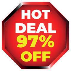 Hot Deal 97 Percent Off Red Octagon Sign sale discount