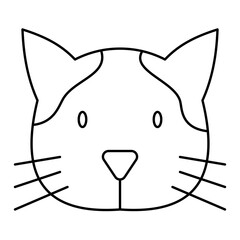 vector outline illustration of a cat