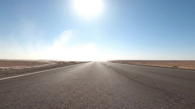Industrial Heat Wave heat shimmer summer Ground level shot near an industrial complex or power station, capturing the thick heat