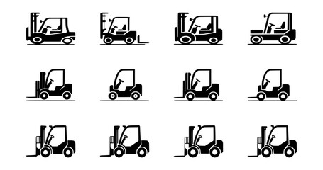 Forklift icon or forklift truck icon vector isolated. Best forklift icon for forklift symbol needs, warehousing, distribution processes and others