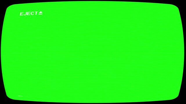 green screen Distortion Noise Eject VHS with . 4K Video 60 fps