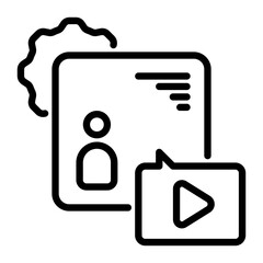 monitor icon, line icon style