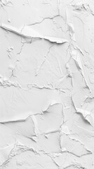 Obraz premium Extreme close up view of thick white paint texture featuring deep cracks and peeling layers creating a visually arresting abstract background surface with strong shadows