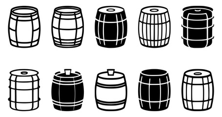 Barrel vector icon art illustration silhouette
