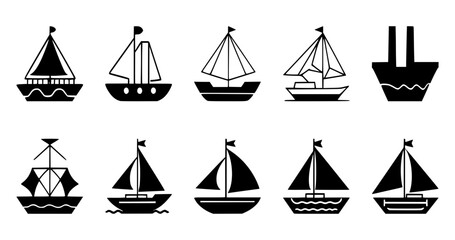set of sailing ships © Vector Art 123