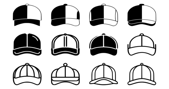 cap icon on white background	