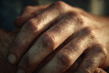 A close-up view of hands during a therapy session, signifying the importance of mental health and attentive listening AI Generated.