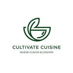 Fototapeta premium Agricultural Company Logo Template with Wheat and Leaves.