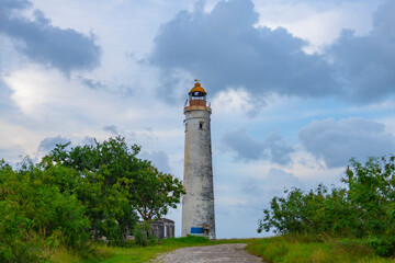 Harrison's Point Lighthouse at North Coast in Saint Lucy Parish, Barbados. 